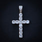 Large Diamond Cross Pendant - White Gold