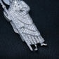 Iced Baguette San Judas Pendant - Real 925 Silver