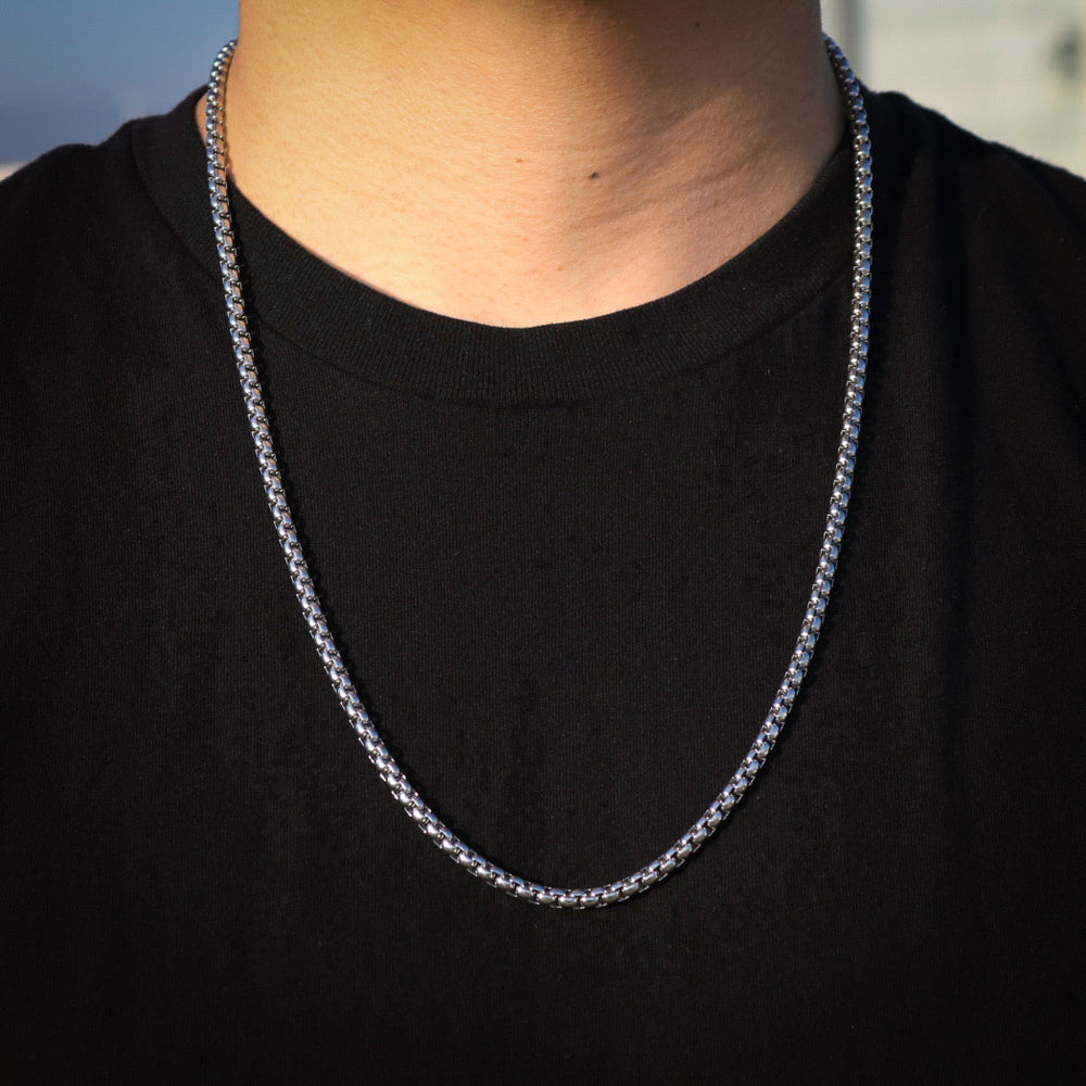 4mm Round Box Chain - Premium 316L Stainless