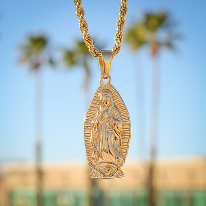 Lady of Guadalupe Pendant - Gold