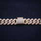 Women's 13mm Diamond Prong link Cuban chain - Gold