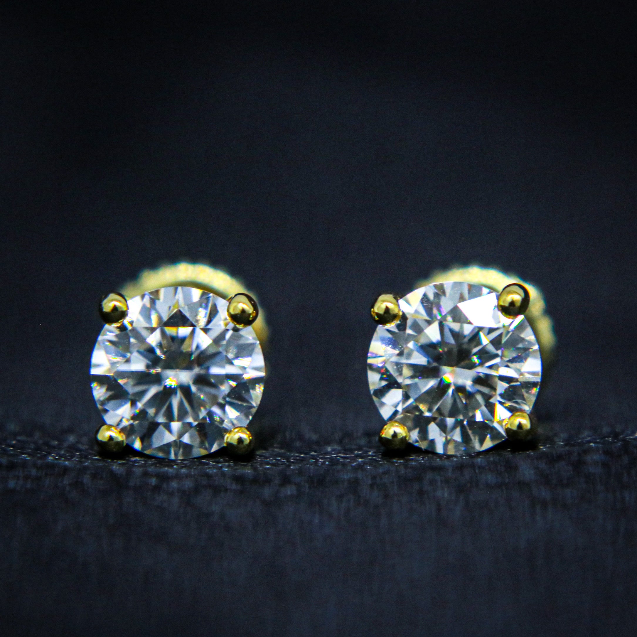 The Spirited One Stone Gold Earrings – Zariin International