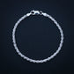 3mm Rope Bracelet - Real 925 Silver