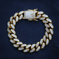 12mm Iced Out Miami Cuban Bracelet - Gold