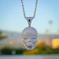 Iced Out Skull Pendant - Real 925 Silver