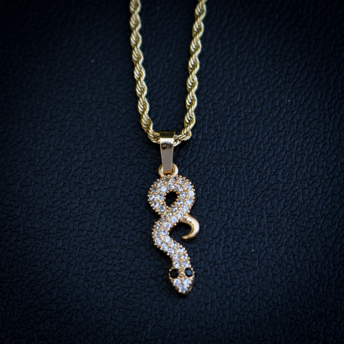 Micro Snake Necklace - Gold