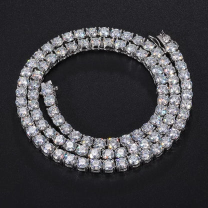 5mm Moissanite Tennis Chain - Real 925 Silver