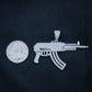 Iced Out AK - 47 Pendant - Real 925 Silver