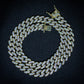 8mm Iced out Cuban Necklace - Gold