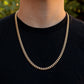 7mm Cuban Curb Chain - Gold