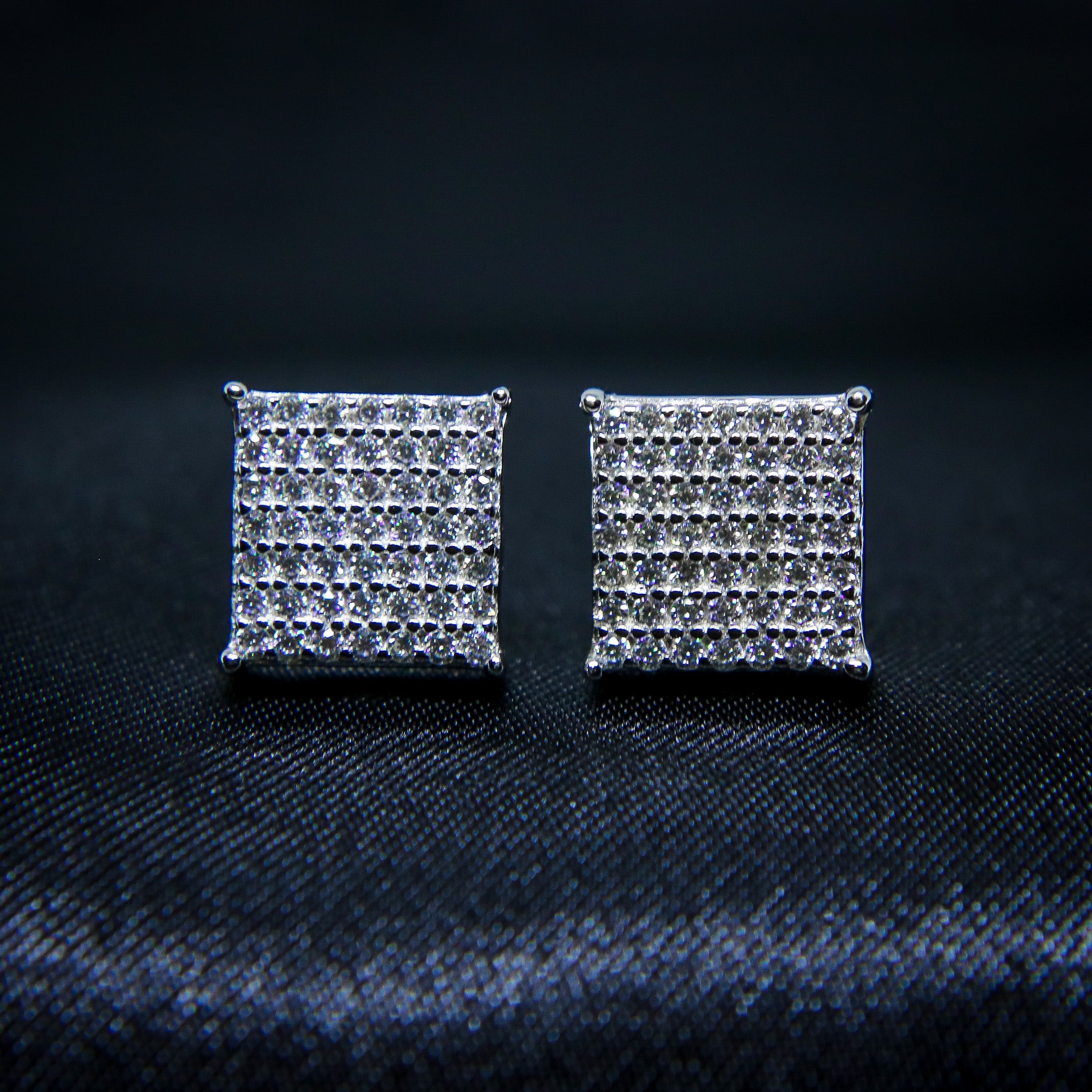 Buy Silver Square Stud Earrings for Men, Silver Studs for Men With  Solitaire 6 Mm Square Cubic Zirconia Stones, Pair of Square CZ Earrings  Online in India - Etsy