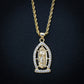 Virgin Mary CZ Necklace - Gold