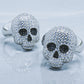 Men's Iced out Skull Ring - Real 925 Silver