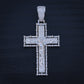 Iced Out Crucifix Pendant - Real 925 Silver