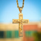 Multi Layer Jesus Crucifix Pendant - Gold